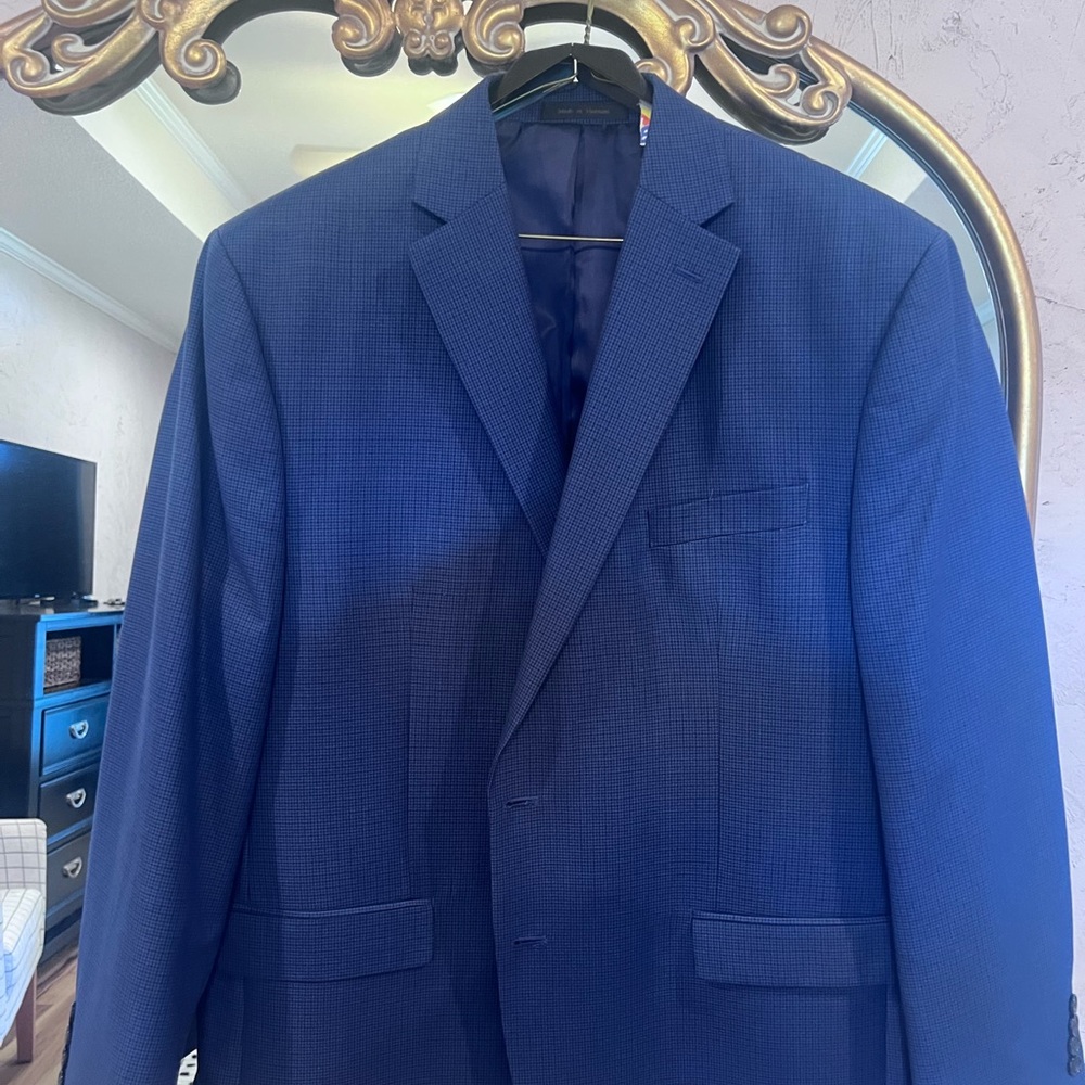 Chaps Blue Sport Coat with Modern Tailoring